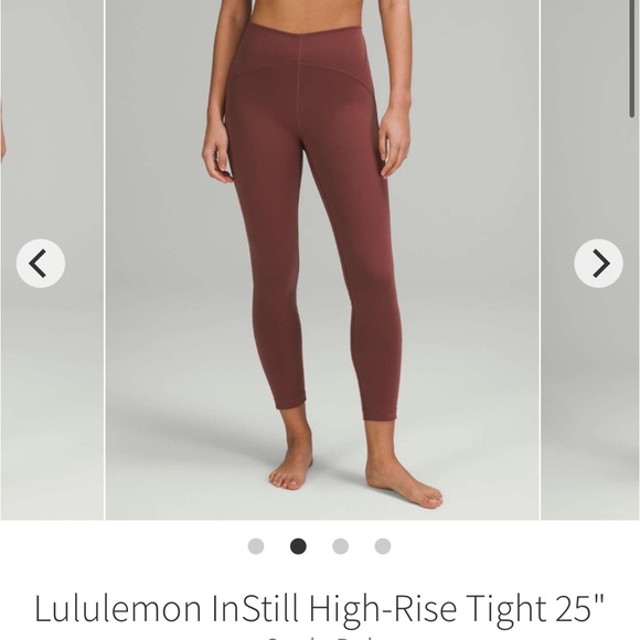 instill tight hr 25" smoky red size 0 lululemon nwt - Picture 11 of 13